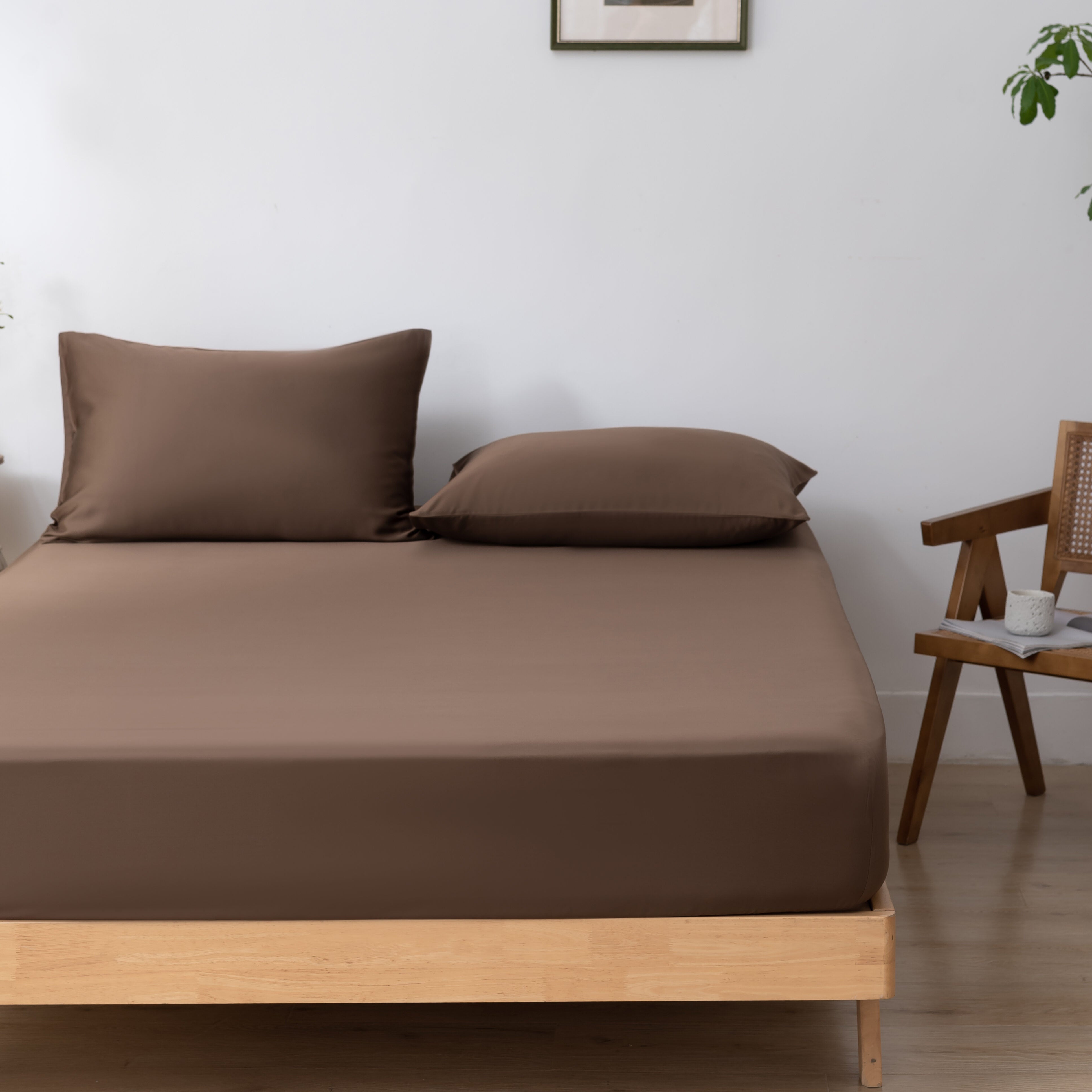 Hoeslaken (Topdekmatras) - Coffee Brown - Premium
