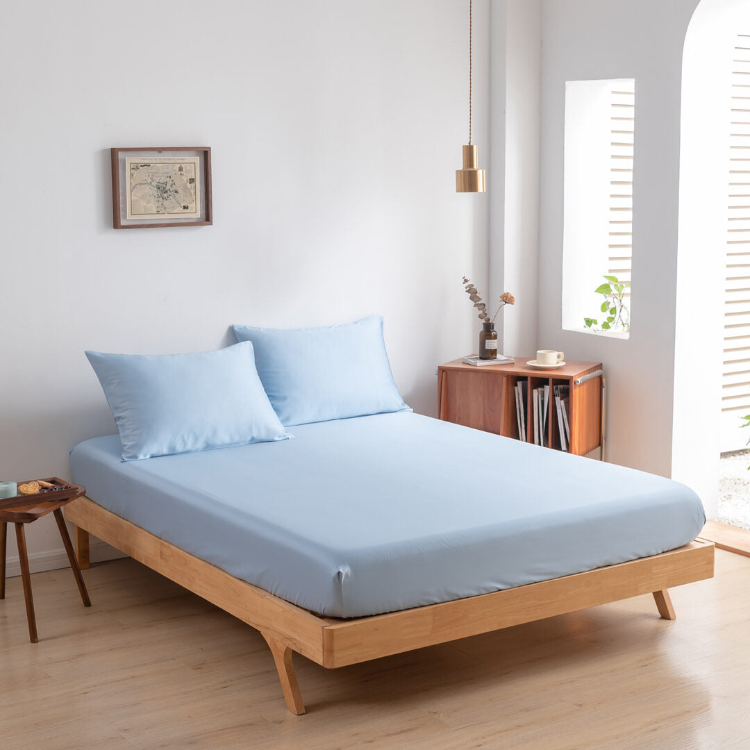 Hoeslaken (Topdekmatras) - Sky Blue - Premium