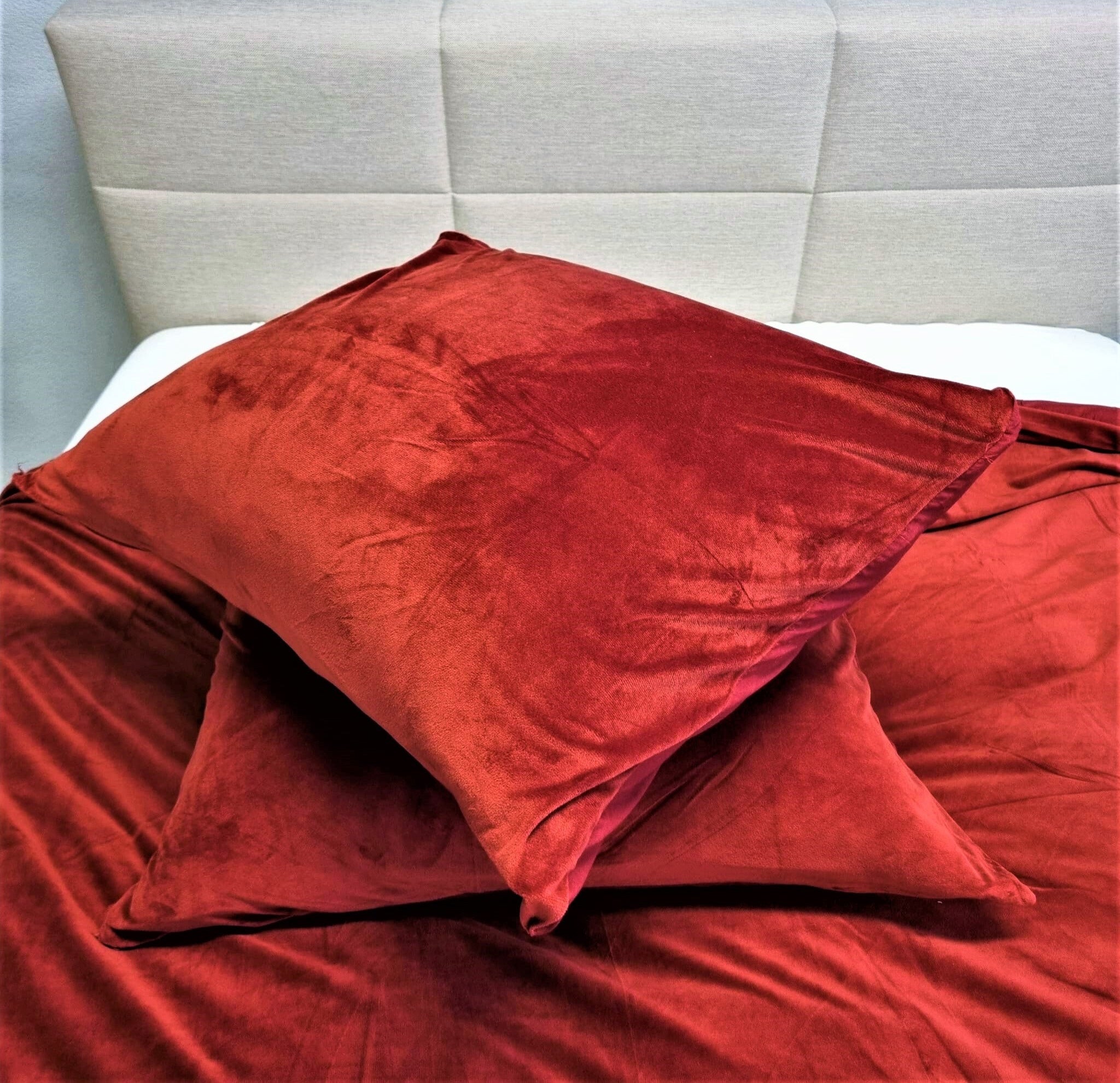 Fluwelen Dekbedovertrek Bordeaux-Rood Velvet/Velours