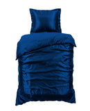 Glanzend Satijnen Dekbedovertrek  Navy Blue