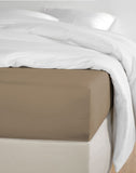 Katoenen Hoeslaken Taupe - Luxe Comfort in Aardse Tint met Duurzame Verpakking & OEKO-TEX Certificering