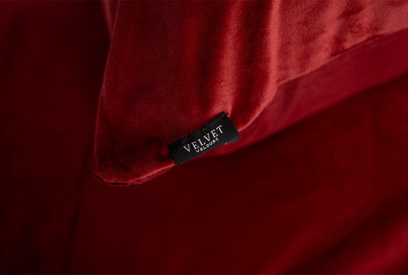 Fluwelen kussenslopen Bordeaux-rood Velvet-velours