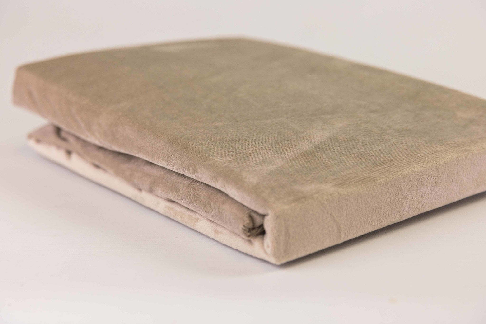 Fluwelen Hoeslaken Taupe Grijs | Velvet Velours