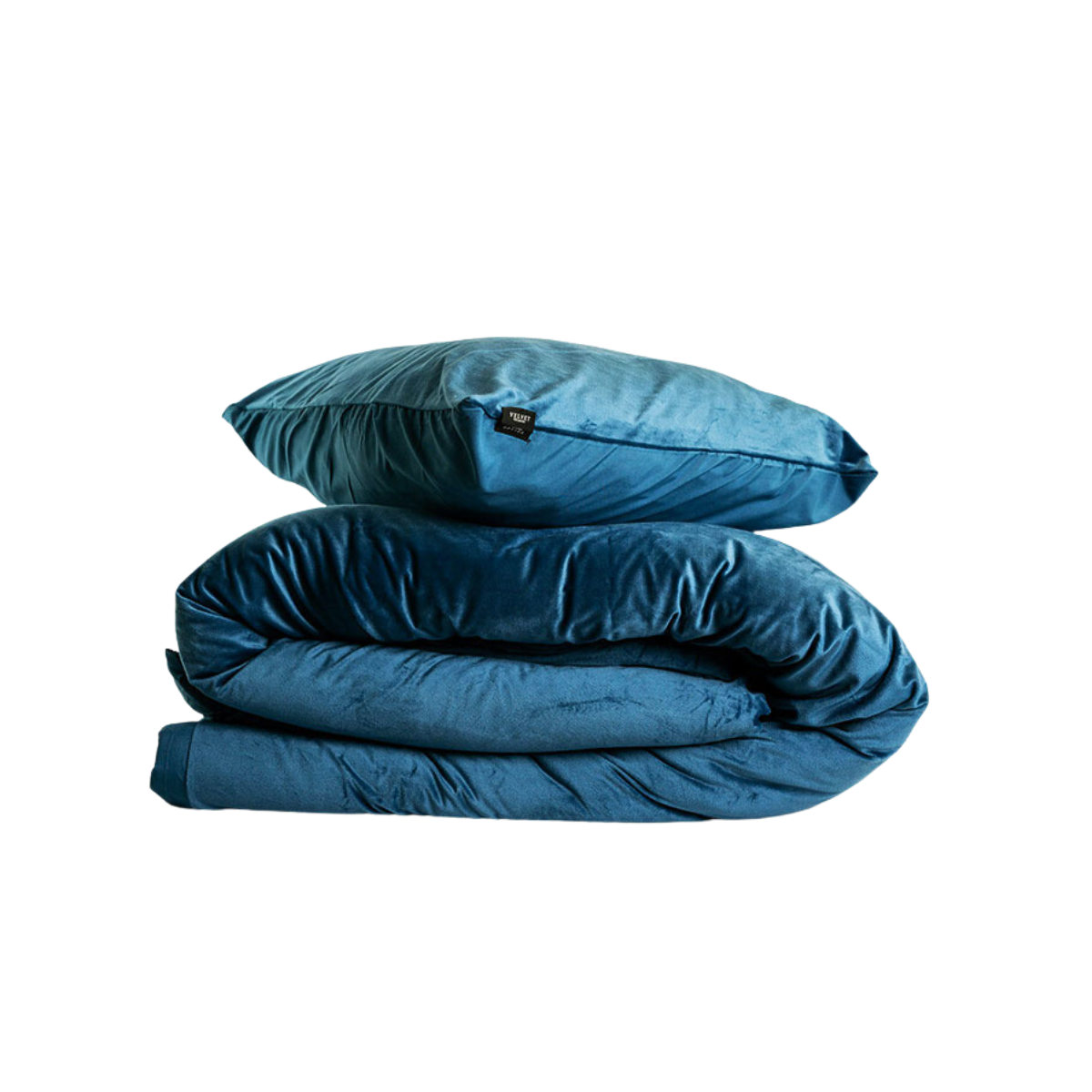 Fluwelen Dekbedovertrek Petrol Blauw Velvet/Velours