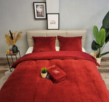 Fluwelen Dekbedovertrek Bordeaux-Rood Velvet/Velours