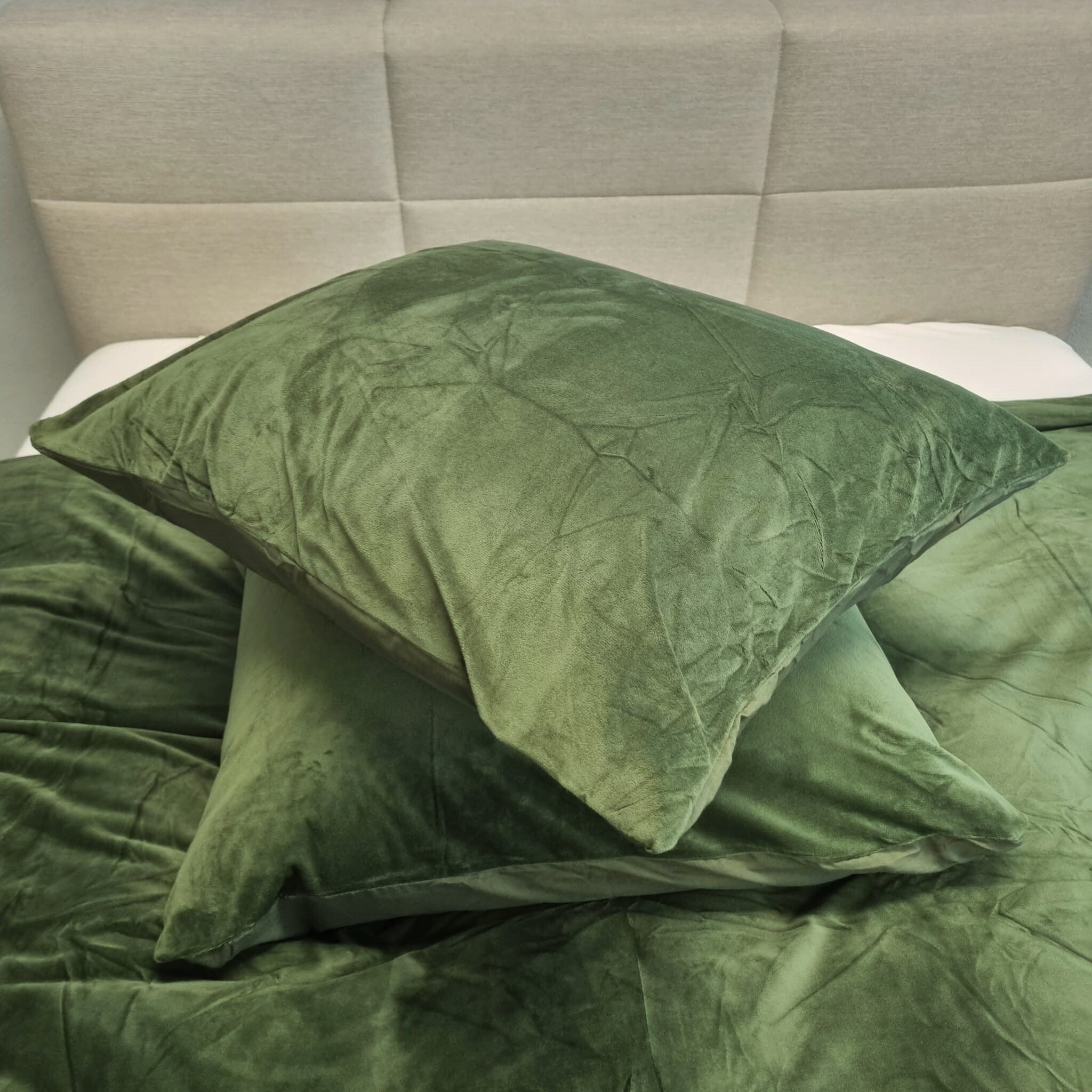 Fluwelen Dekbedovertrek Groen Velvet/Velours