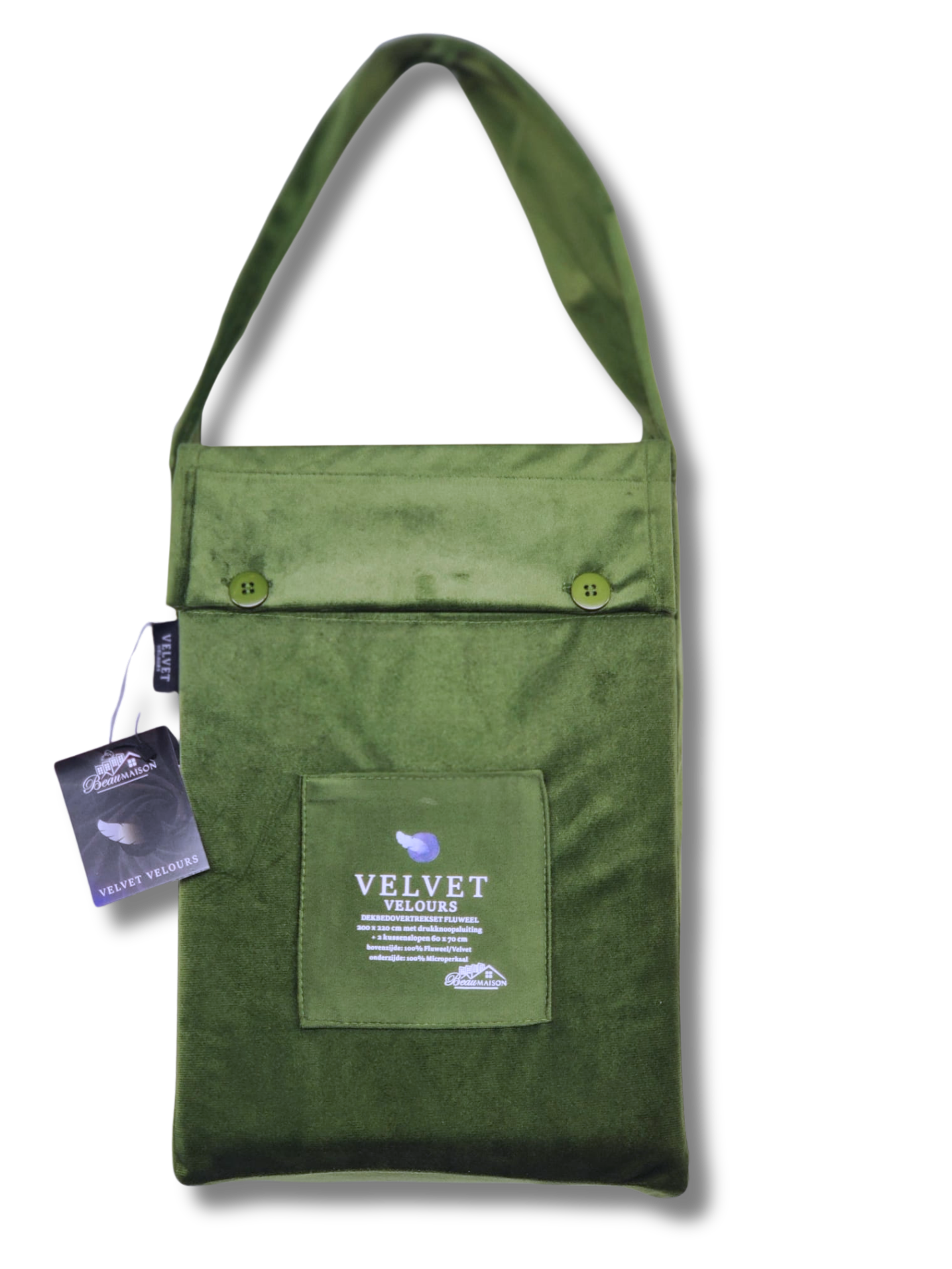 Fluwelen Dekbedovertrek Groen Velvet/Velours